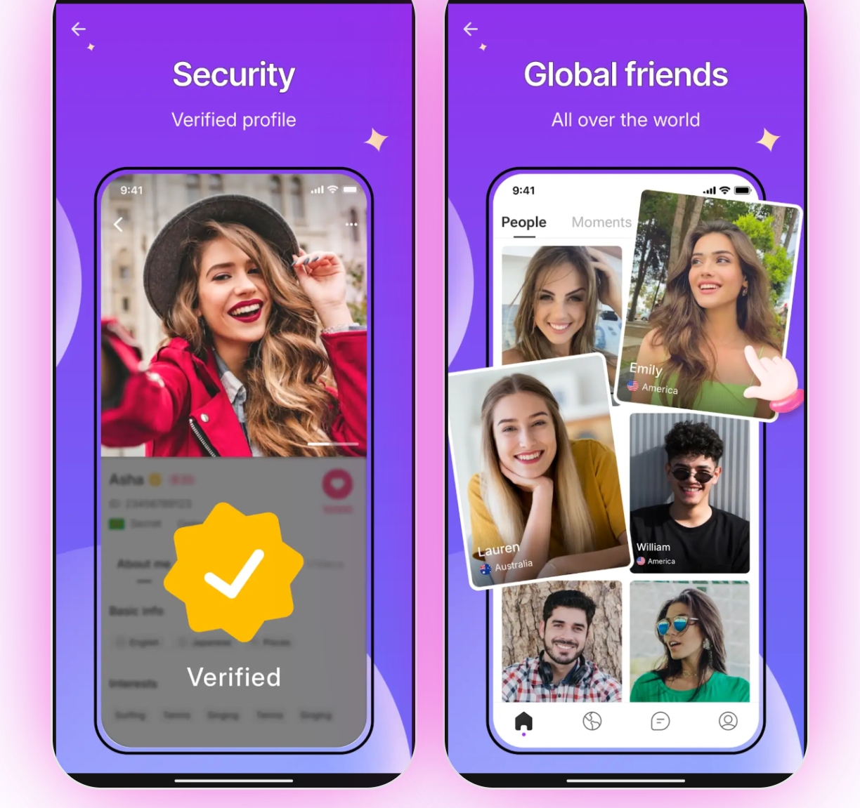 VAVA Live app preview showing live hosts, gifts and video call rooms
